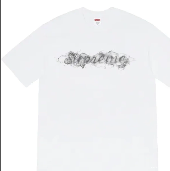 Short Smoke Black S Tee Logo 19FW T-shirt XL L Opening sleeved Season M White Smoke 0917